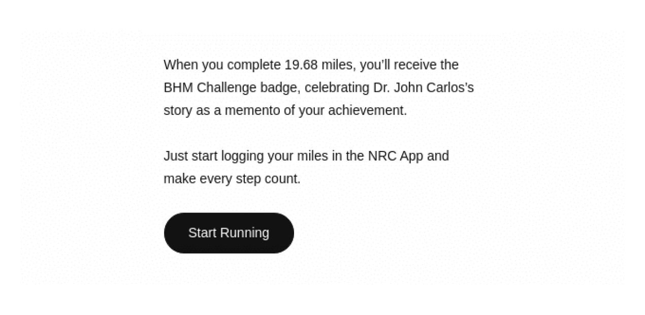 Call-to-Action to join the Nike Run Club — Email Crash Test