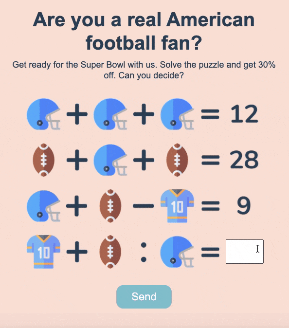Gamified Email for a Super Bowl Commercial