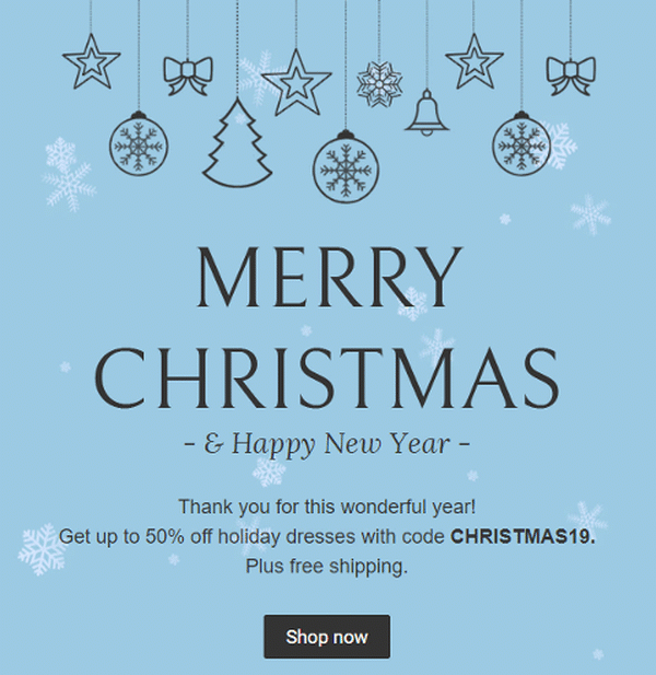 Merry Christmas Business Email Template
