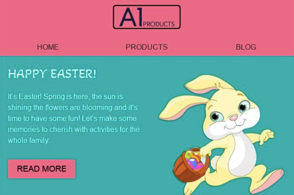 HTML Email Template for Easter