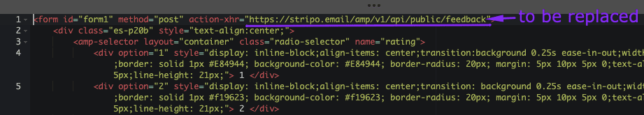 Replacing default end point with Necessary One