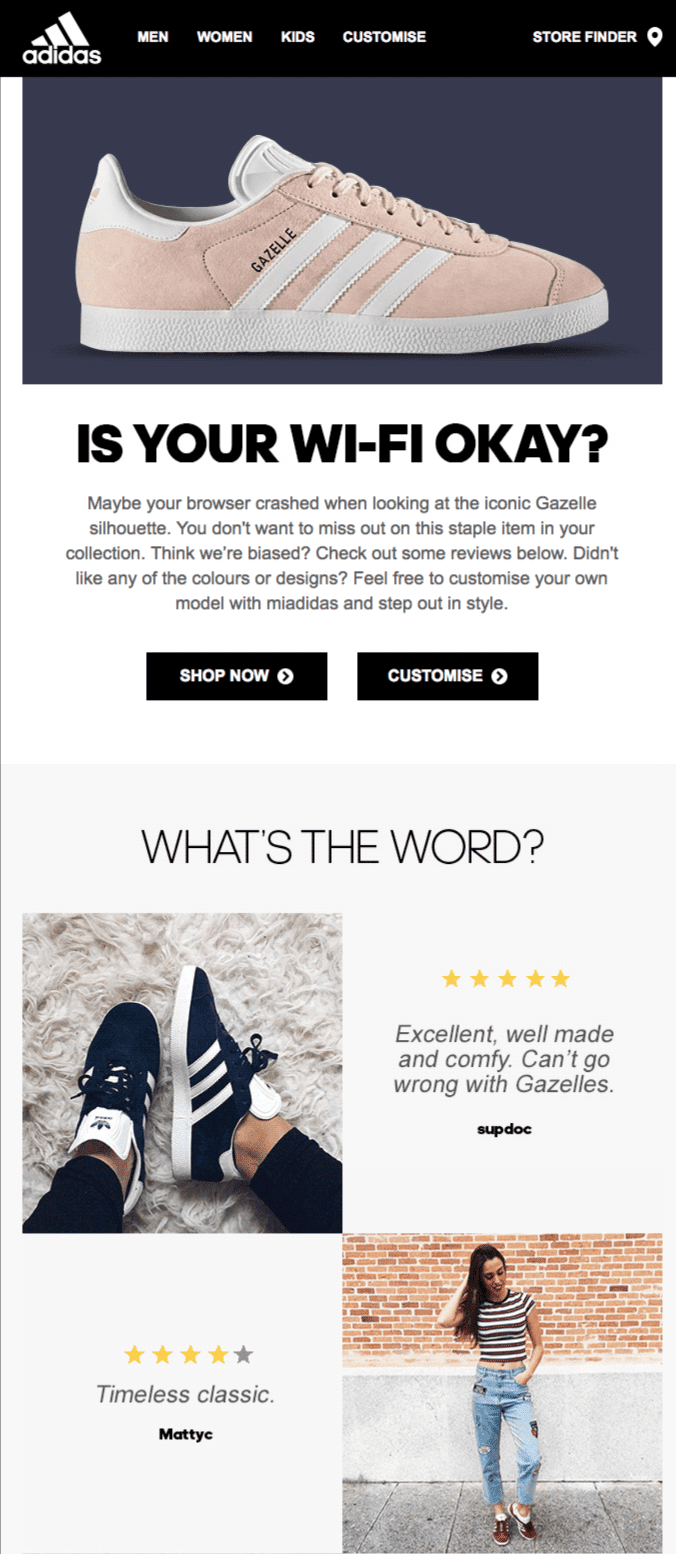 Social-Proof-in-Abandoned-Cart-Emails-by-Adidas