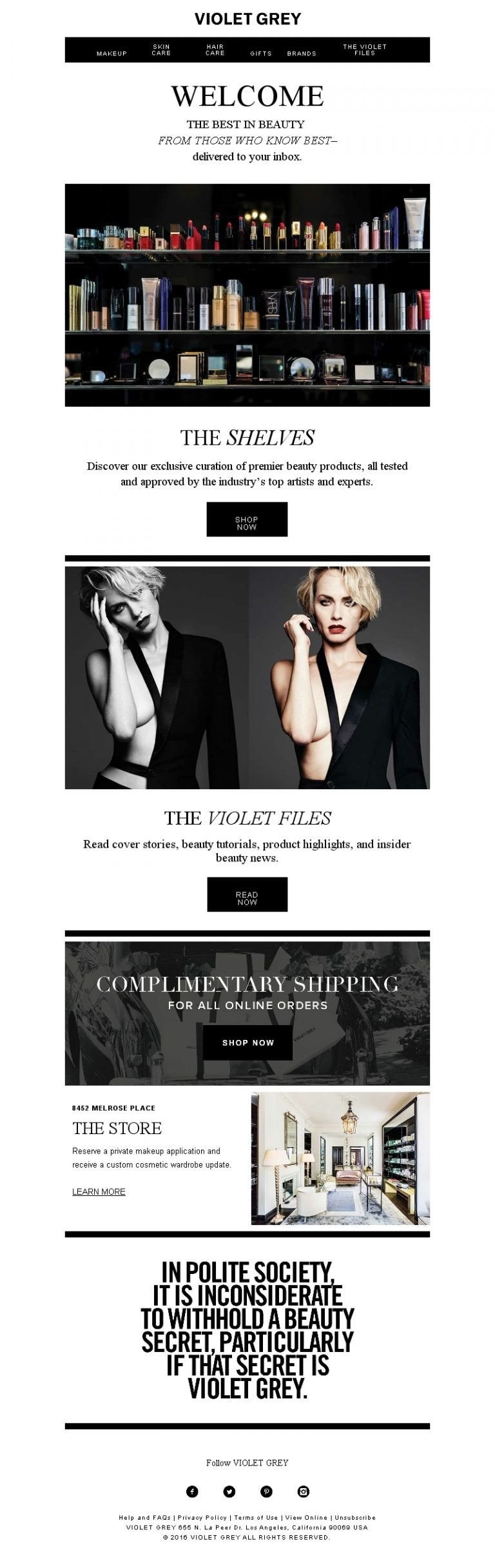 Email template height of 2500 px