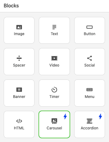 AMP Carousel Block in the Editor
