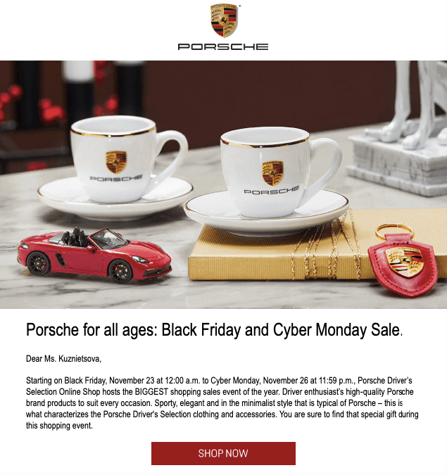 Black-Friday-Email-Example-by-Porsche_Sale-Announcement