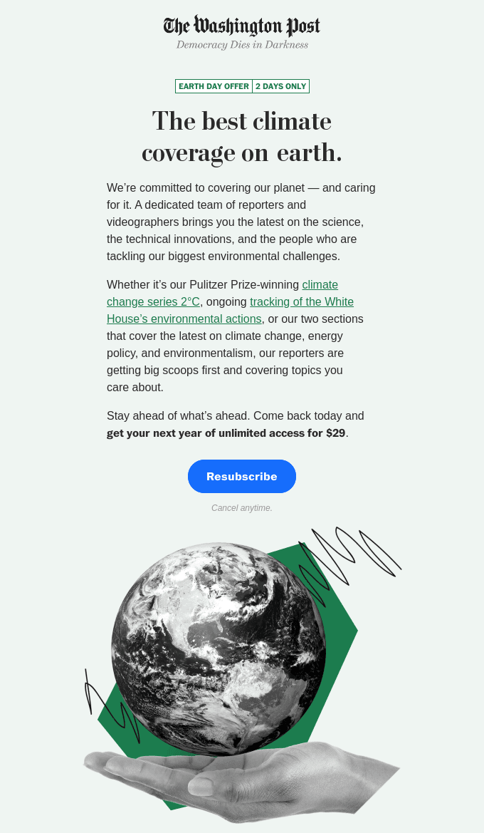 Cobertura Climática_E-mails do Dia da Terra