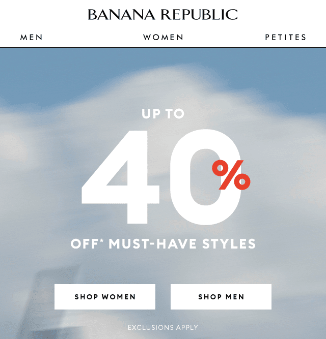 Breite der E-Mail-Vorlage_640 Pixel von Banana Republic