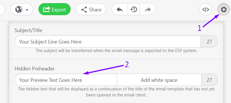 Email Header Examples _ Entering a Subject Line and a Preheader Text