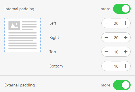 The Internal Padding Button for Working with Fonts