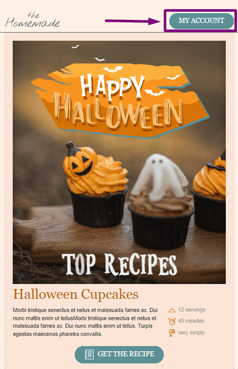 A ready-to-go Email template for Halloween 