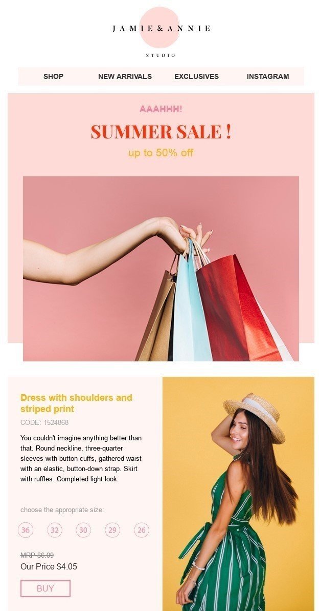 Newsletter template for promo campaigns