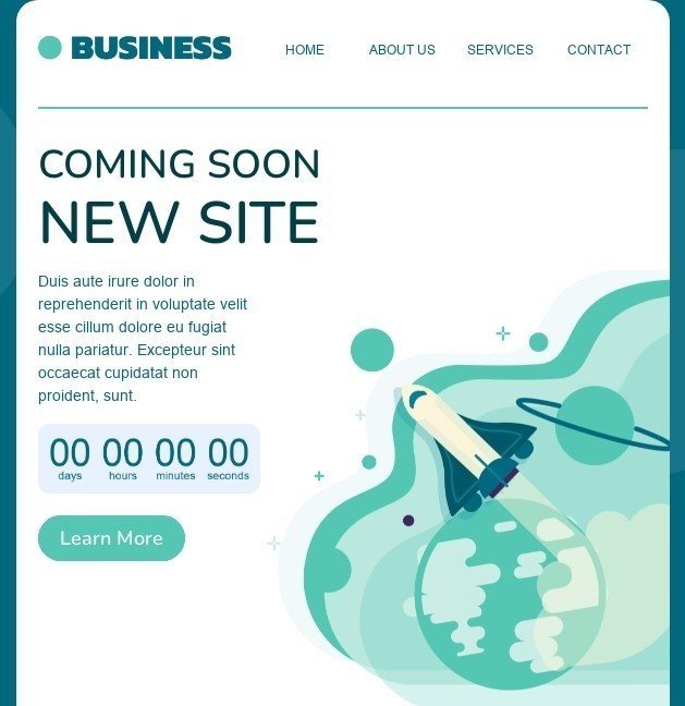 Newsletter template with a countdown