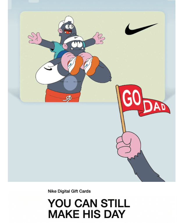 Nike cartoon _ Father's Day email