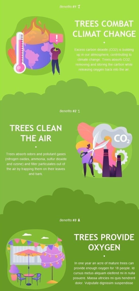 Шаблон для фандрайзинга «Спасите деревья»