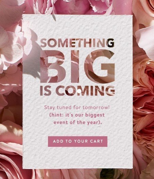 Creative teaser design _ Partially reveal key details of your product launch marketing email