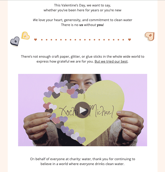 Email-маркетингові ідеї до Дня святого Валентина: Додавайте відео