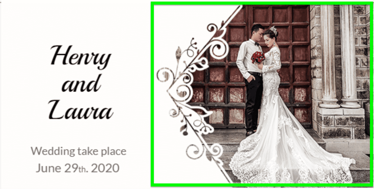 Wedding email invitation design theme