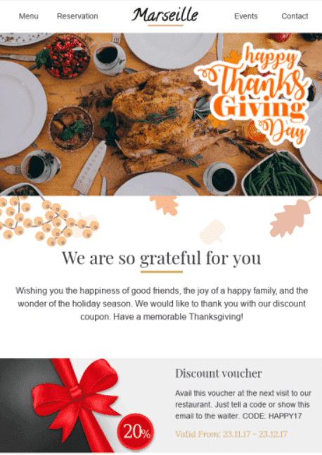 Thanksgiving Day_Add Sincere Gratitude to Your Subscribers