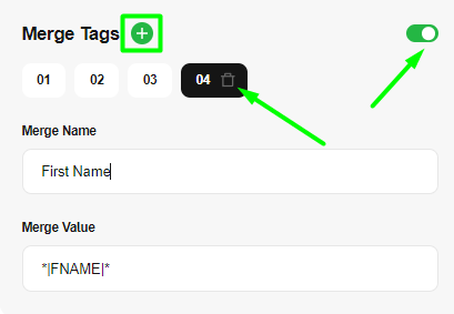 Add merge tags