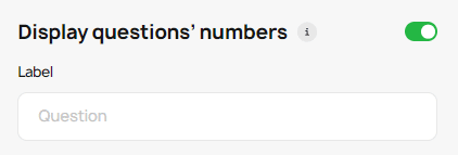 Adding Numbers to Questions