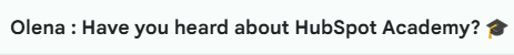 An example of a personalized subject line