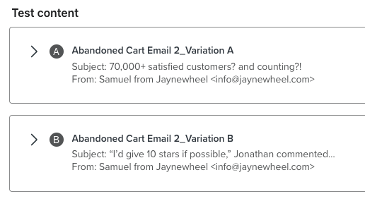 An example of testing email elements