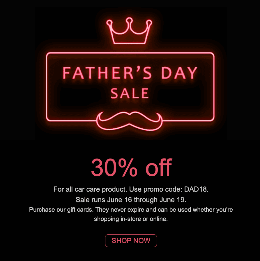 Attractive email template for Happy Father's Day email campaign