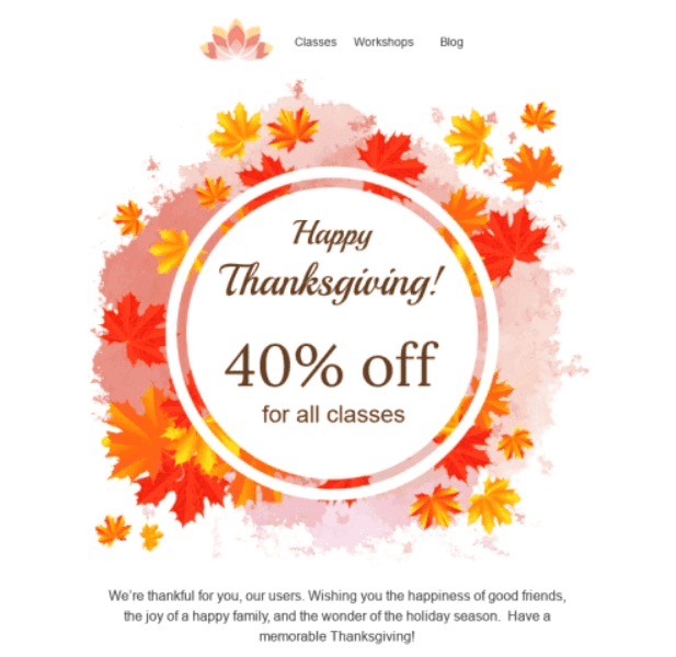 Banner Idea for Your Thanksgiving Email Campaigns