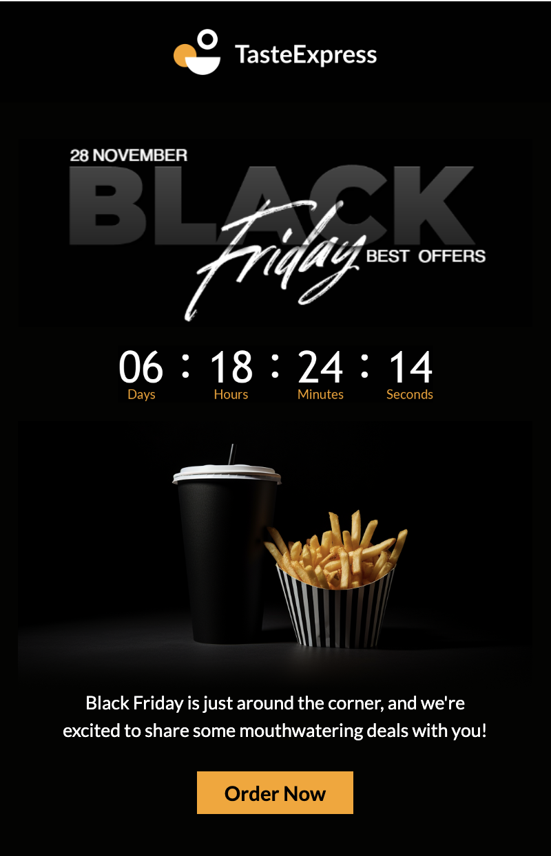 Black Friday email template example