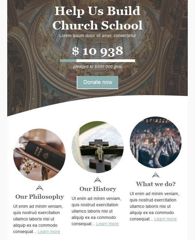 Kirche-Schule Spendenaktion Vorlage