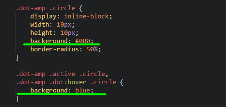 Code for Color and Size of the Dots