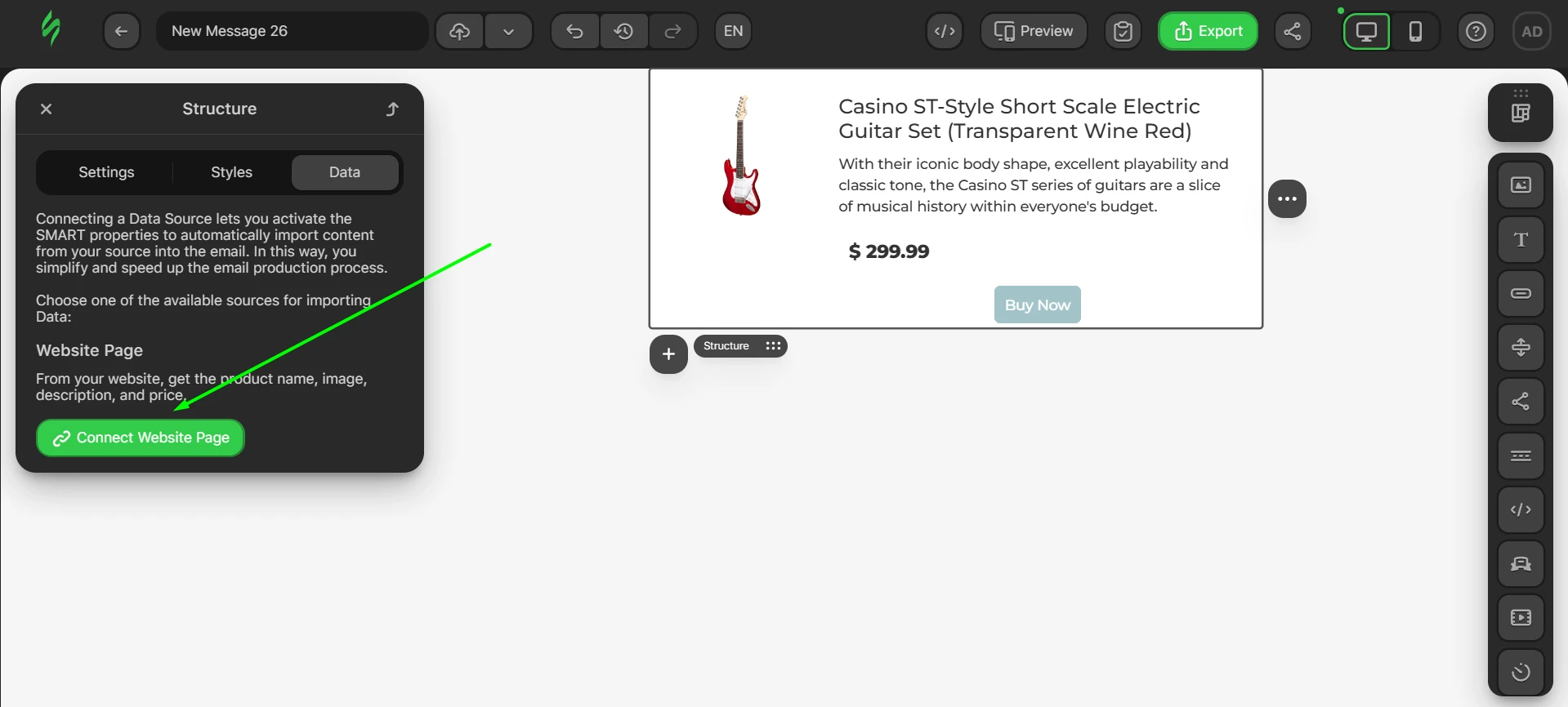 Converting module into a smart element