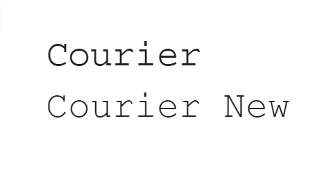 Courier and Courier New Fonts for Emails