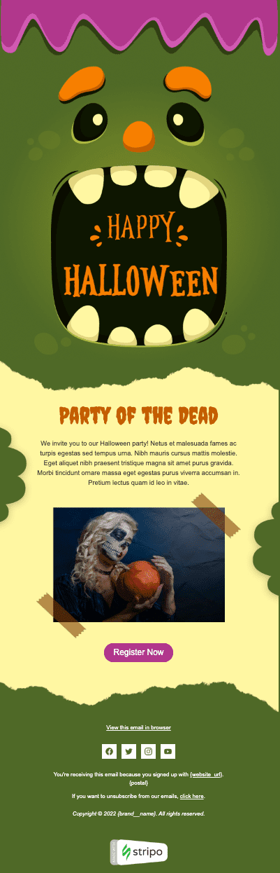 Creating an Invitation Email Template for Halloween