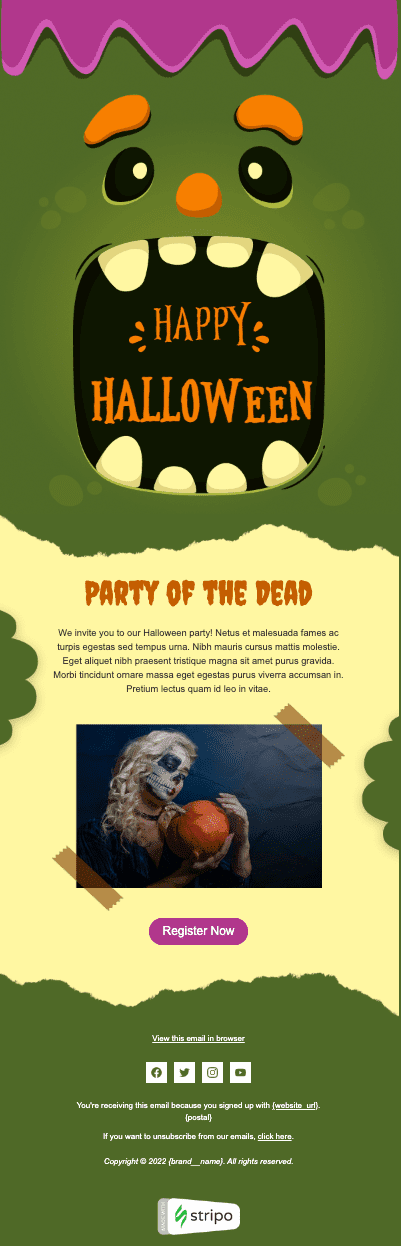 Créer un modèle d'e-mail d'invitation pour Halloween