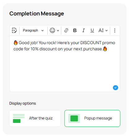 Creating Completion Message in Memory Match Game