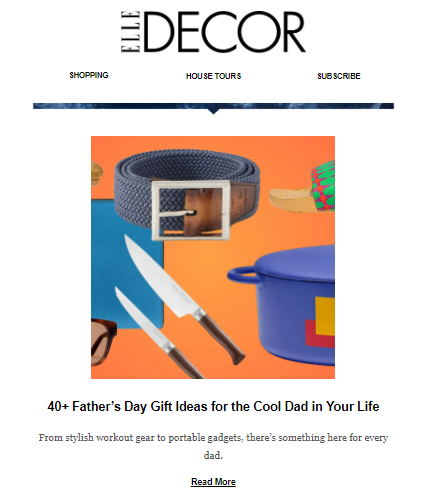 Creative ideas for Father’s Day from Elle