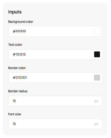 Personalization of input styles