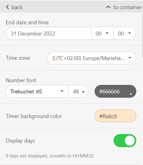 Designing a Countdown Timer with Stripo