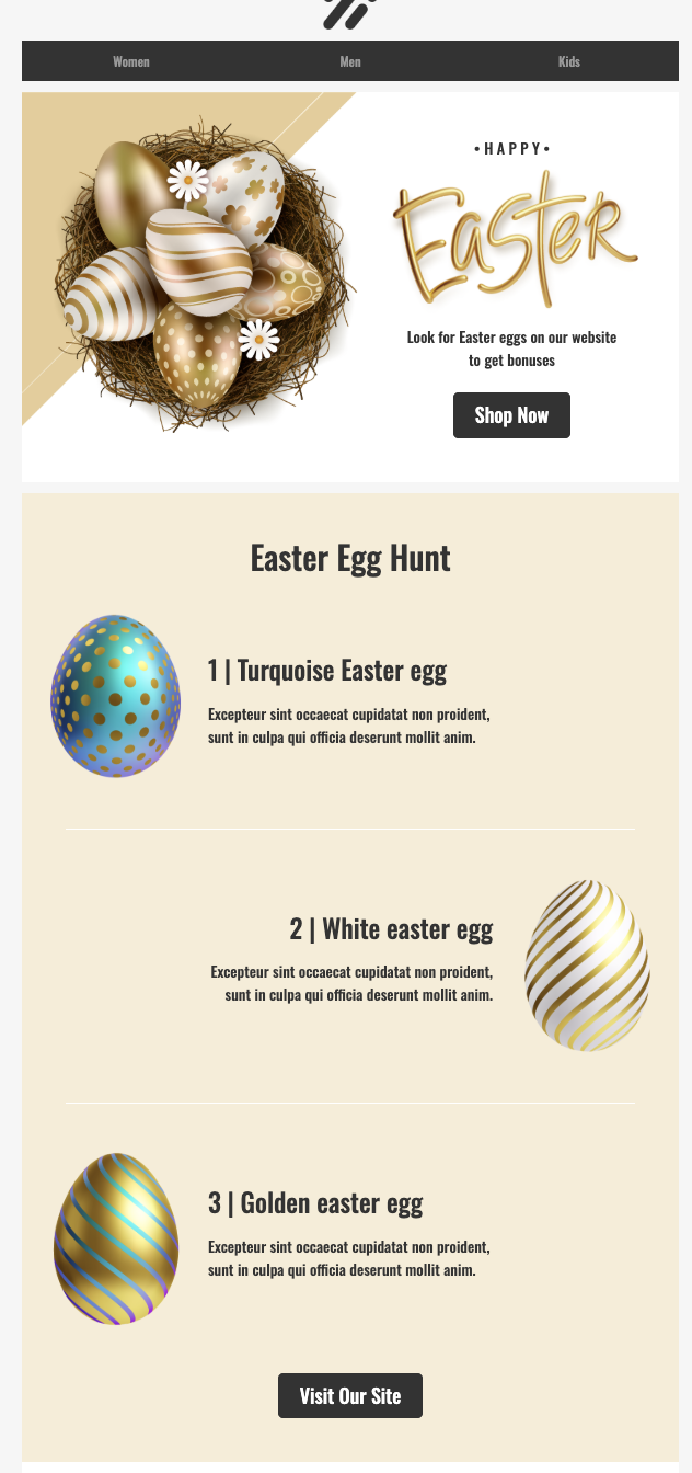 Easter egg hunts for holiday period