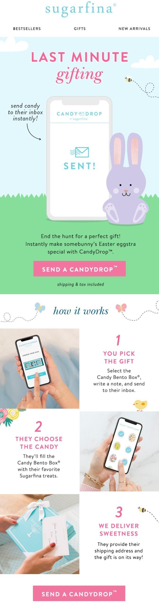 Easter email example candy