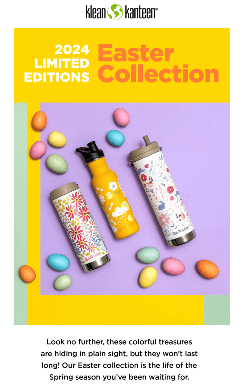 Easter email example with special edition goods