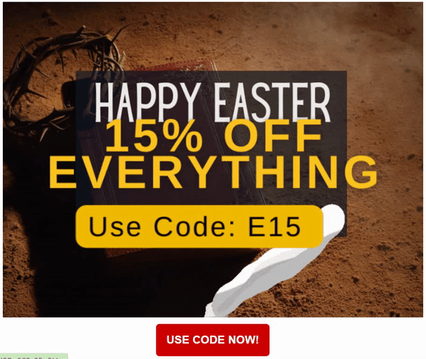 Easter-themed email with GIF banner