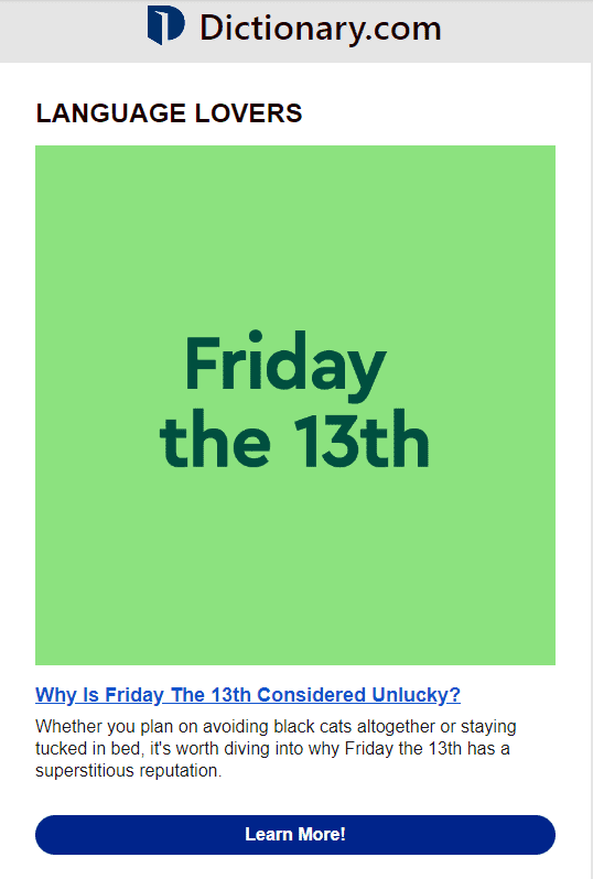 Friday, the 13th: 📭 EMAIL EXAMPLES and Subject Lines ✔️ — 