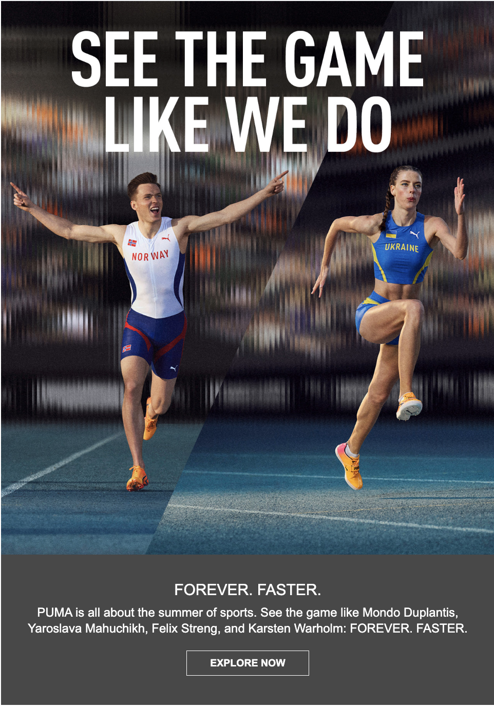 Email campaign for sportswear