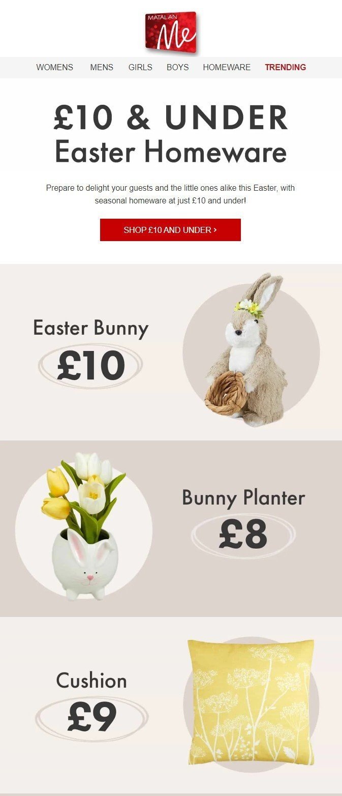 Easter email campaigns for celebrating easter