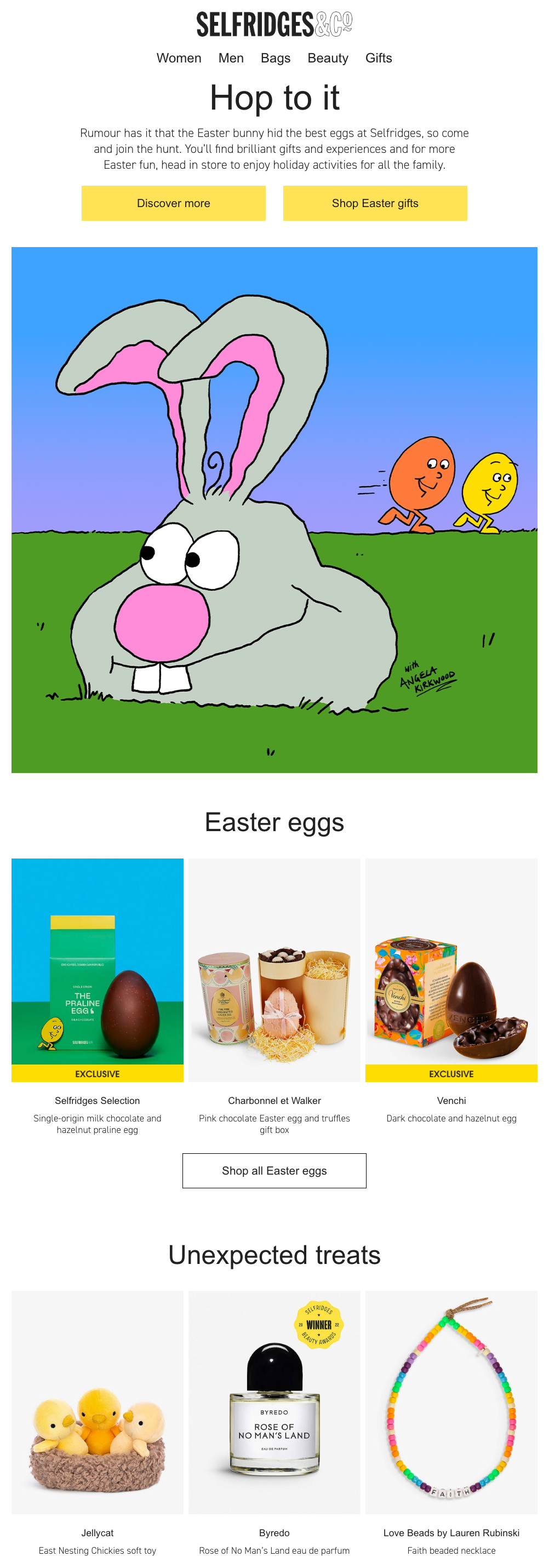 Email example with Easter preparation guide