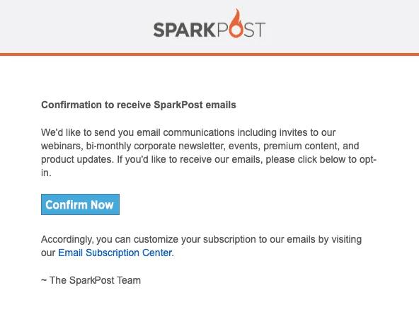 Double Opt-In Email