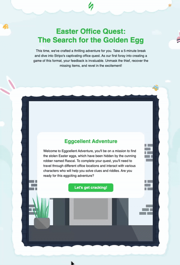 Email gamification for Easter
