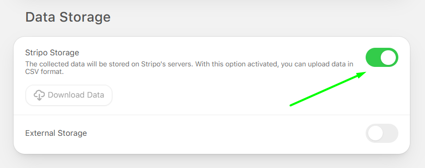 Enabling Stripo storage